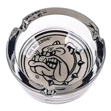 Cinzeiro De Vidro The Bulldog Logo Preto