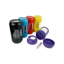 Pote Hermético ABDZ Lupa+Led+Dichavador