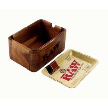 RAW Wooden Cache Box With TRAY LID MINI
