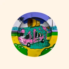 Cinzeiro de metal Sadhu - Carrinho de sorvete